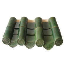 Bright Green Color Wave Shape Roofing Clay Tile Roof Dimensions